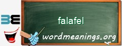 WordMeaning blackboard for falafel